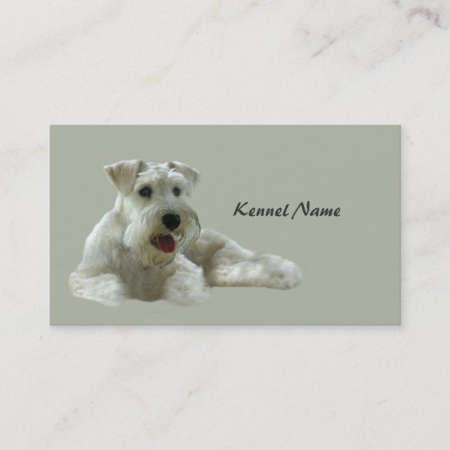 Miniature Schnauzer Breeder Business Card (Front)