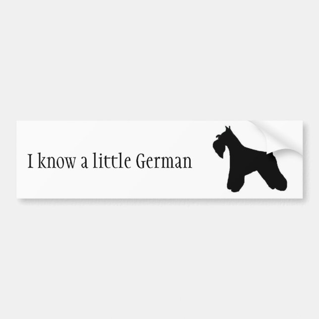 Miniature Schnauzer Bumper Sticker (Front)