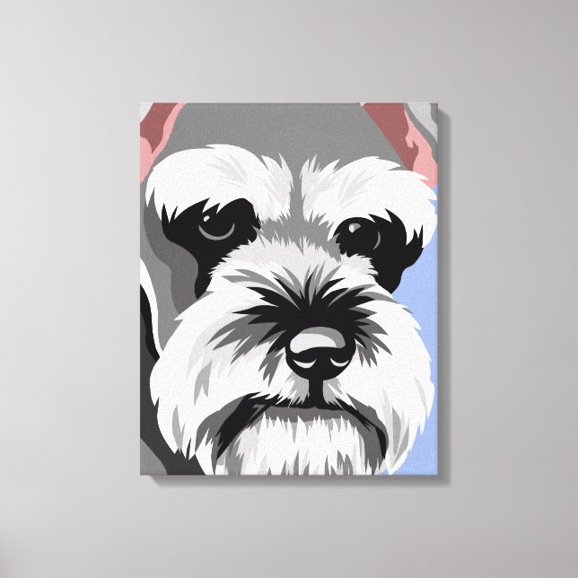 Miniature Schnauzer Canvas Art (Front)