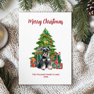 Miniature Schnauzer Christmas Card