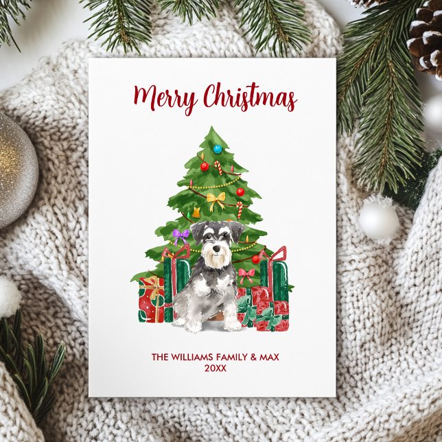 Miniature Schnauzer Christmas Card (Creator Uploaded)