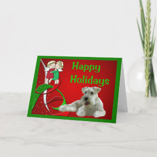 Miniature Schnauzer Christmas Card Little Angels
