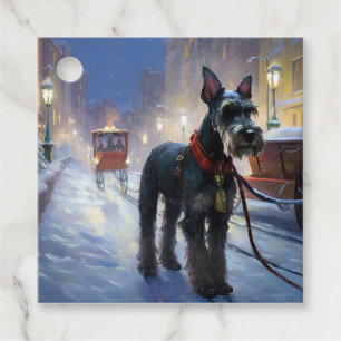 Miniature Schnauzer Christmas Festive Season Favour Tags