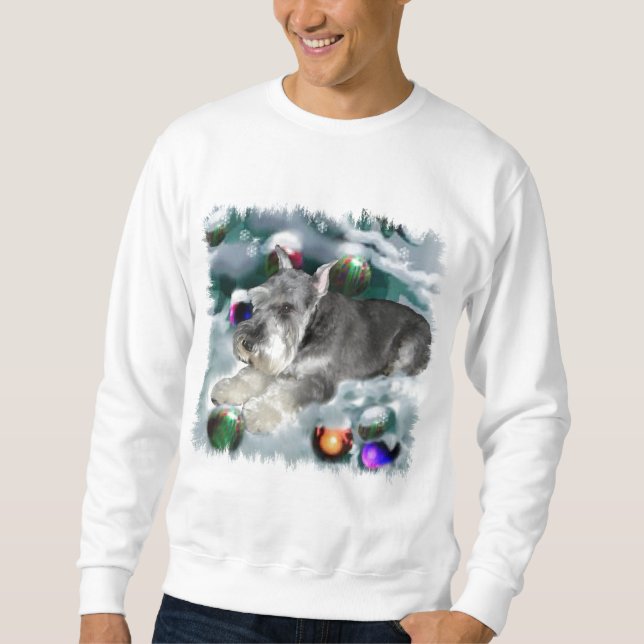 Miniature Schnauzer Christmas Gifts Sweatshirt (Front)