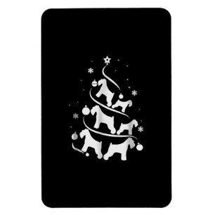 miniature schnauzer christmas tree dog lover magnet