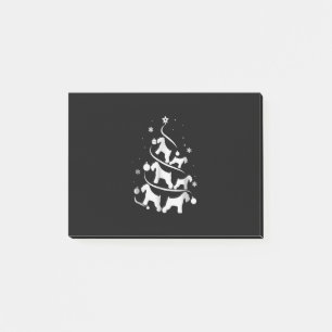 miniature schnauzer christmas tree dog lover post-it notes