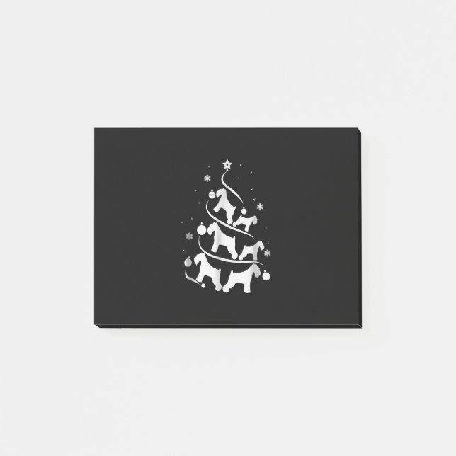miniature schnauzer  christmas tree dog lover post-it notes (Front)