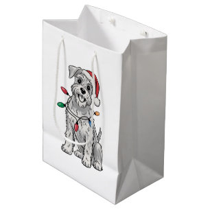 Miniature Schnauzer Christmas Xmas Dog Lover Gift Medium Gift Bag