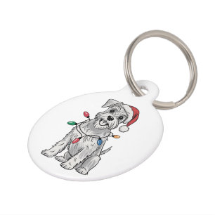 Miniature Schnauzer Christmas Xmas Dog Lover Gift Pet Tag