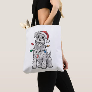 Miniature Schnauzer Christmas Xmas Dog Lover Gift  Tote Bag