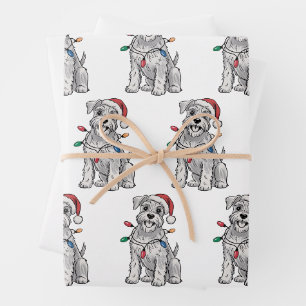 Miniature Schnauzer Christmas Xmas Dog Lover Gift Wrapping Paper Sheet