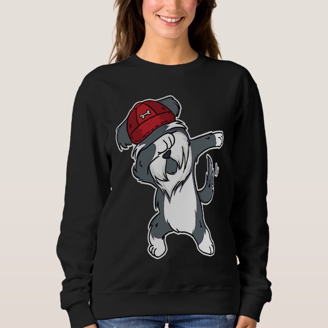Miniature Schnauzer Dabbing Sweatshirt (Front)
