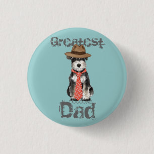 Miniature Schnauzer Dad 3 Cm Round Badge