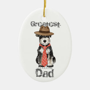 Miniature Schnauzer Dad Ceramic Ornament
