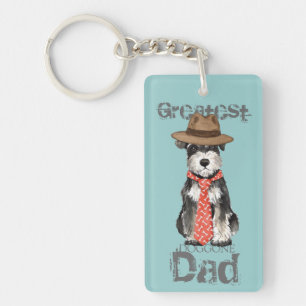 Miniature Schnauzer Dad Key Ring