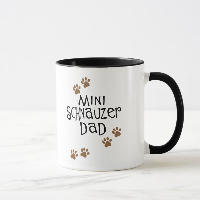 Miniature Schnauzer Dad Mug (Right)