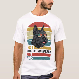 Miniature Schnauzer Dad Vintage Patriotic Shirt De