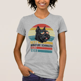 Miniature Schnauzer Dad Vintage Patriotic Shirt De