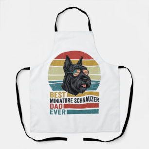 Miniature Schnauzer Dad Vintage Patriotic Shirt De Apron