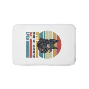 Miniature Schnauzer Dad Vintage Patriotic Shirt De Bath Mat