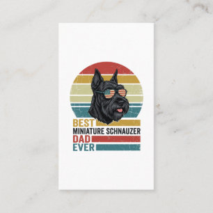 Miniature Schnauzer Dad Vintage Patriotic Shirt De Business Card