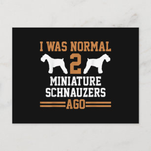 Miniature Schnauzer Dog 2 Two Dog Trainer School Announcement Postcard