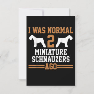 Miniature Schnauzer Dog 2 Two Dog Trainer School RSVP Card