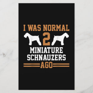 Miniature Schnauzer Dog 2 Two Dog Trainer School Stationery