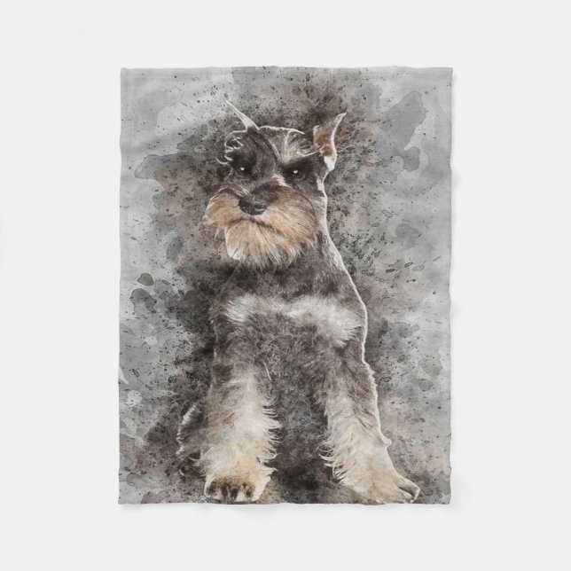 Miniature Schnauzer Dog Blanket (Front)