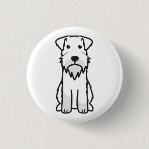 Miniature Schnauzer Dog Cartoon 3 Cm Round Badge