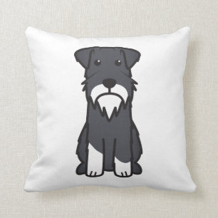 Miniature Schnauzer Dog Cartoon Cushion