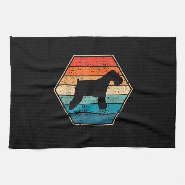 Miniature Schnauzer Dog Gift Tea Towel (Horizontal)