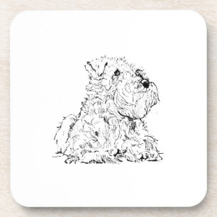 Miniature Schnauzer Dog Illustration Coaster