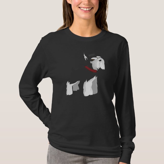 Miniature Schnauzer Dog Ladies Shirt (Front)