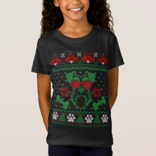Miniature Schnauzer Dog Love Merry Christmas Ugly T-Shirt
