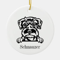 Miniature Schnauzer dog ornament