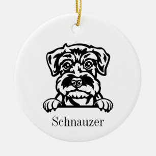 Miniature Schnauzer dog ornament