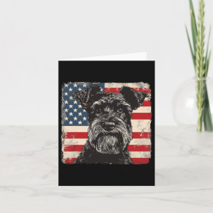 Miniature Schnauzer Dog Patriotic 4th Of July Gift Card