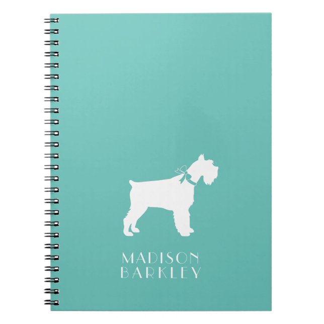 Miniature Schnauzer Dog Puppy Notebook (Front)
