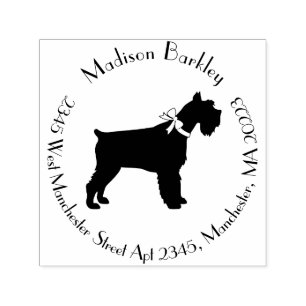 Miniature Schnauzer Dog Puppy Self-inking Stamp