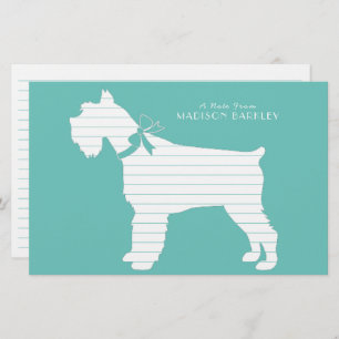 Miniature Schnauzer Dog Puppy Stationery