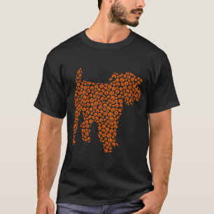Miniature Schnauzer Dog Silhouette Halloween T-Shirt