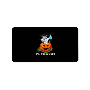 Miniature Schnauzer Ew Halloween Pumpkin Washing Label