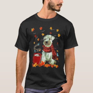 Miniature Schnauzer  Fall  Chocolate  Hot   Dog T-Shirt