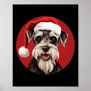 Miniature Schnauzer Funny Xmas Mum Dad Dog Lovers Poster