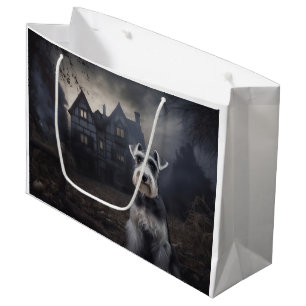 Miniature Schnauzer Halloween Scary Large Gift Bag