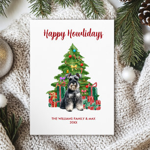 Miniature Schnauzer Happy Howlidays Card