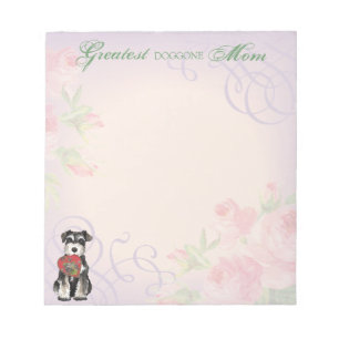 Miniature Schnauzer Heart Mum Notepad