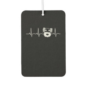 Miniature Schnauzer Heartbeat Mini Schnauzer Face Car Air Freshener