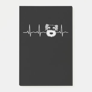 Miniature Schnauzer Heartbeat Mini Schnauzer Face Post-it Notes